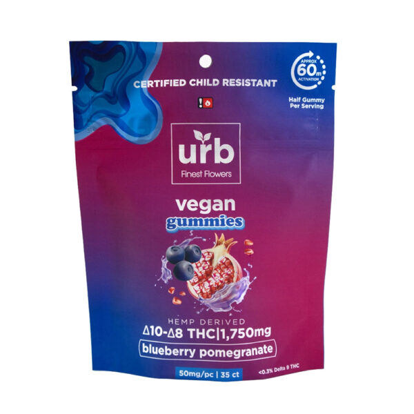 URB Delta 10/Delta 8 THC Vegan Gummies 1750mg 35ct